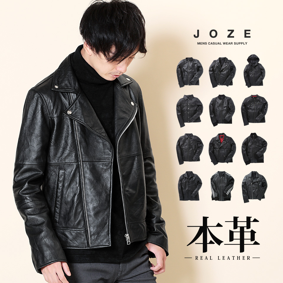 楽天市場】レザージャケット 革ジャン メンズ 本革 ライダース