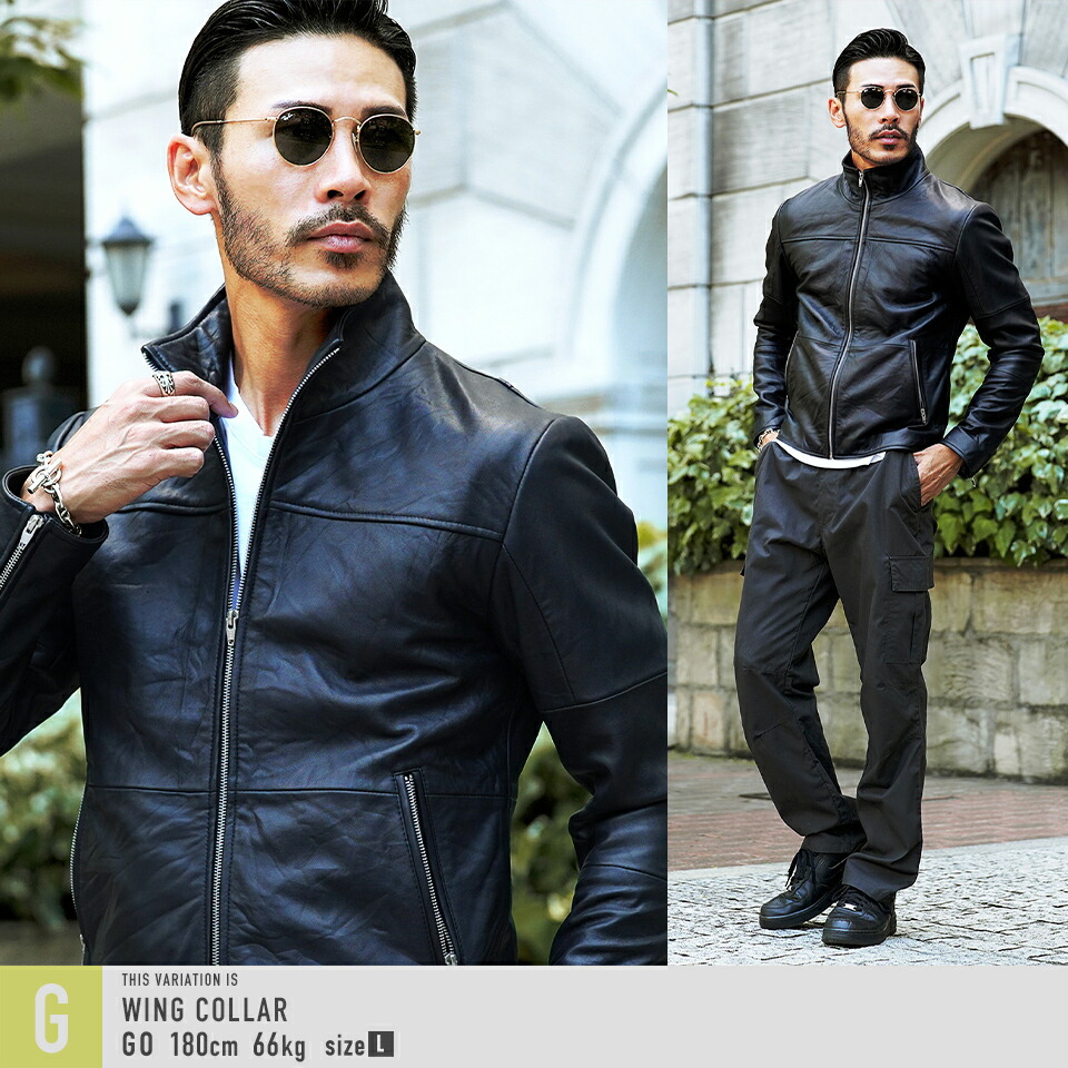 楽天市場】レザージャケット 革ジャン メンズ 本革 ライダース