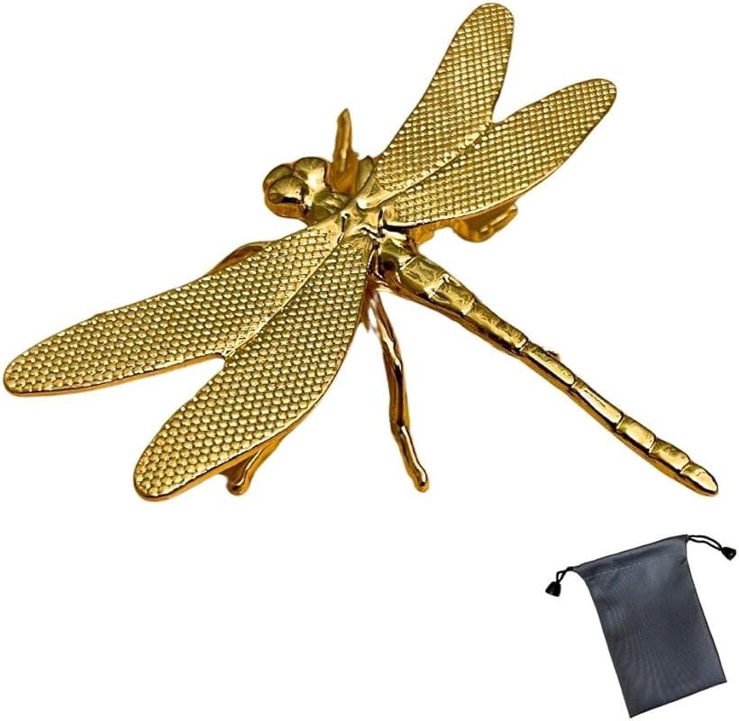 2品 銅製置物 勝虫 蜻蛉 トンボ 関節可動 金工品 茶道具 インテリア