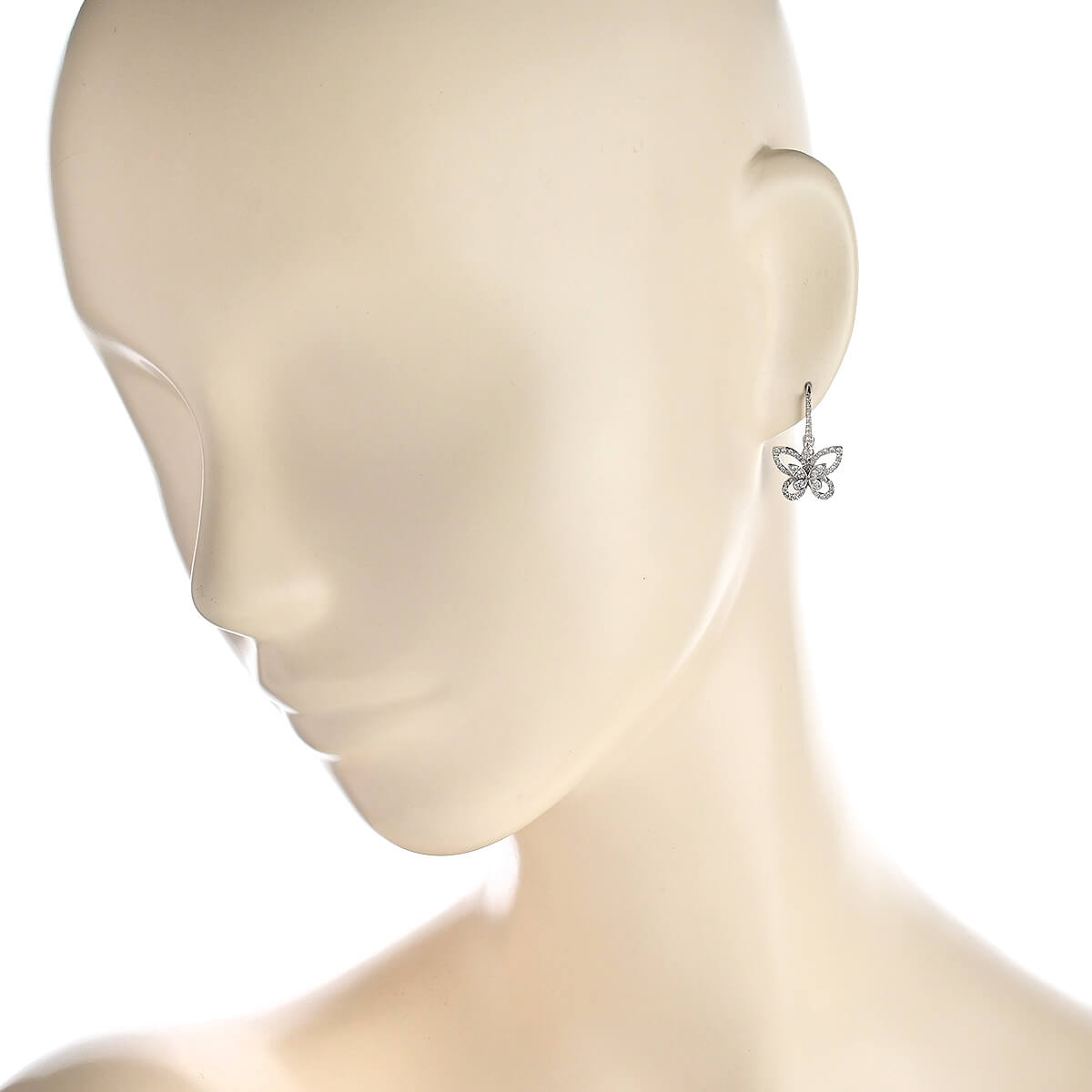 楽天市場】グラフ GRAFF バタフライ シルエット ダイヤ ドロップピアス