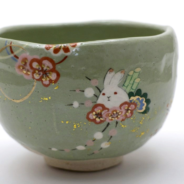 楽天市場】初春の兎 茶碗 楽入 【 抹茶茶碗 正月 干支 卯 】 : 今川