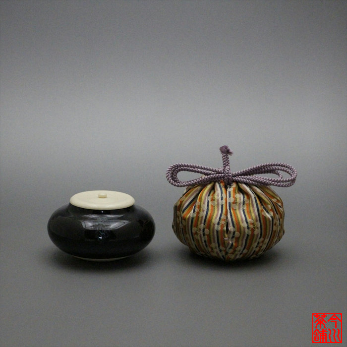 茶道具 茶入 大海 長緒 名物裂 弥左衛門間道 新品 茶道具 茶入 大海 長