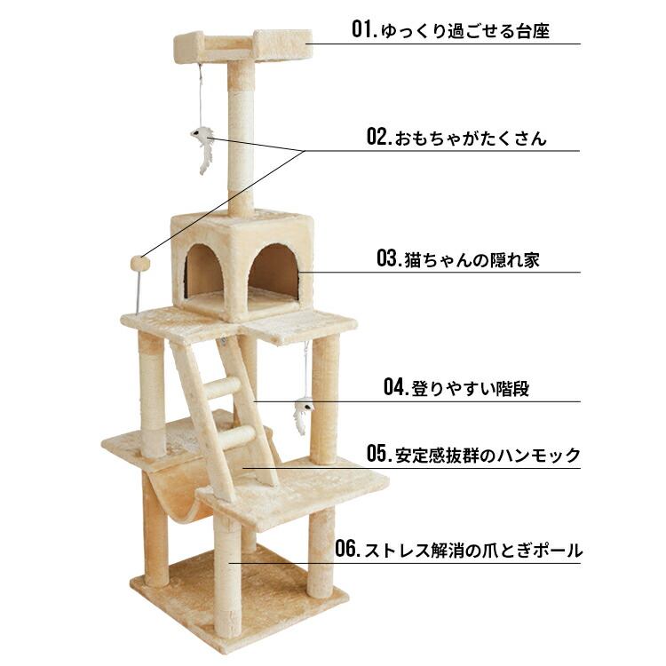 楽天市場】キャットタワー 据え置き おしゃれ アイリスオーヤ