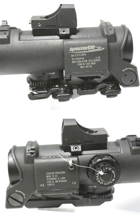 楽天市場】ELCAN Specter DR1-4xスコープドットサイト付 : スカイスター