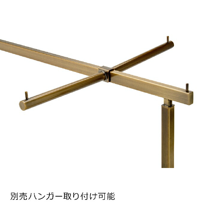 楽天市場】アンティークゴールドハンガーラック 角パイプ 幅90cm 1台