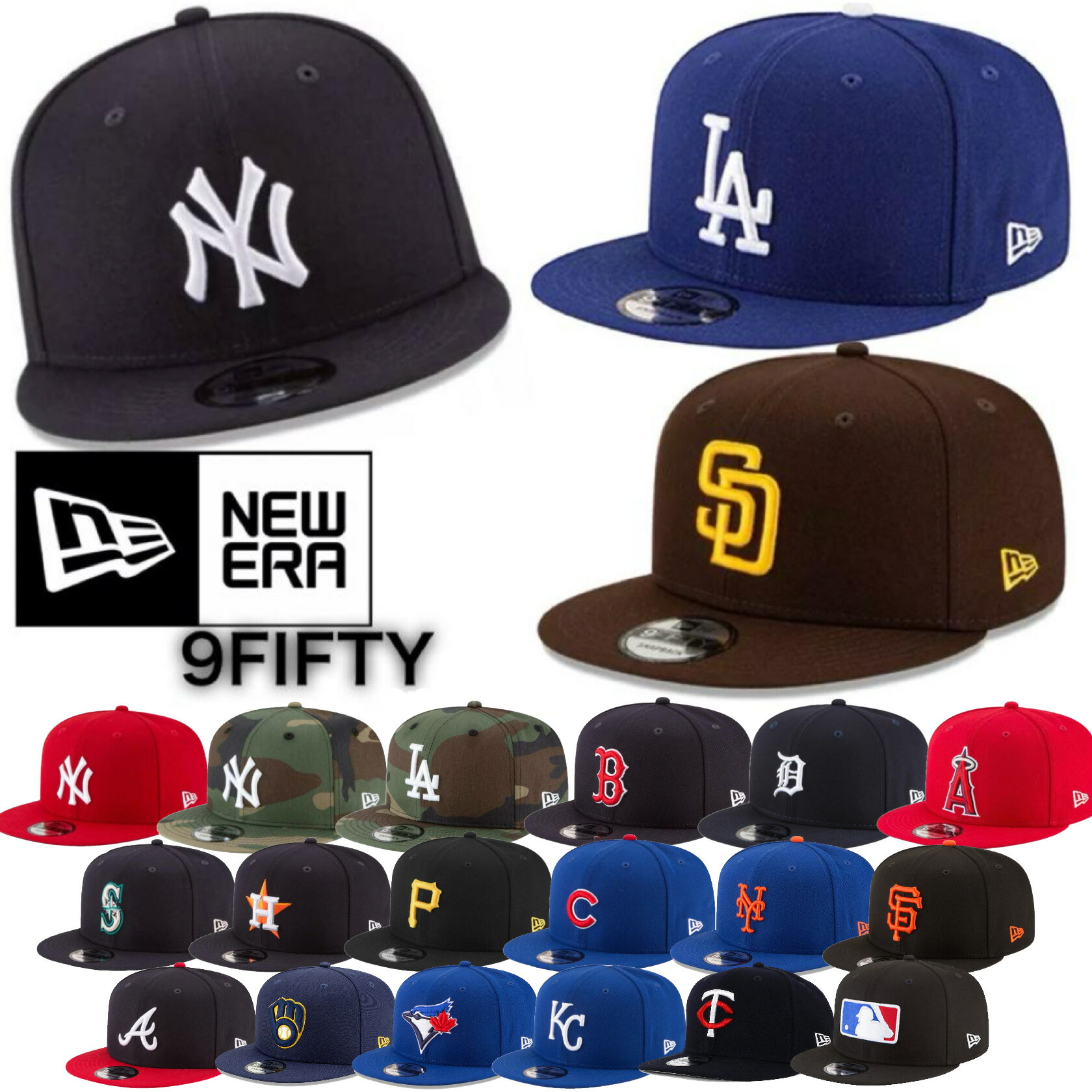 楽天市場】ニューエラ NEWERA キャップ 帽子 9FIFTY 野球チーム