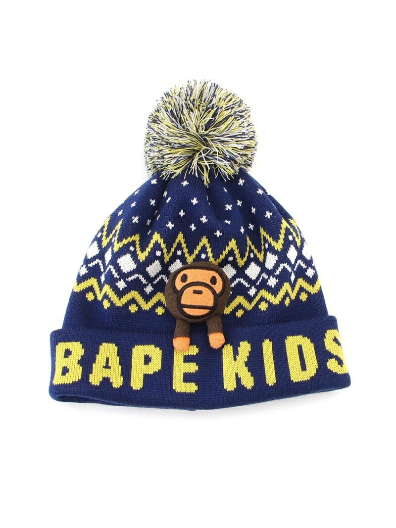 楽天市場】A BATHING APE BABY MILO PLUSH DOLL NORDIC KNIT CAP K ア