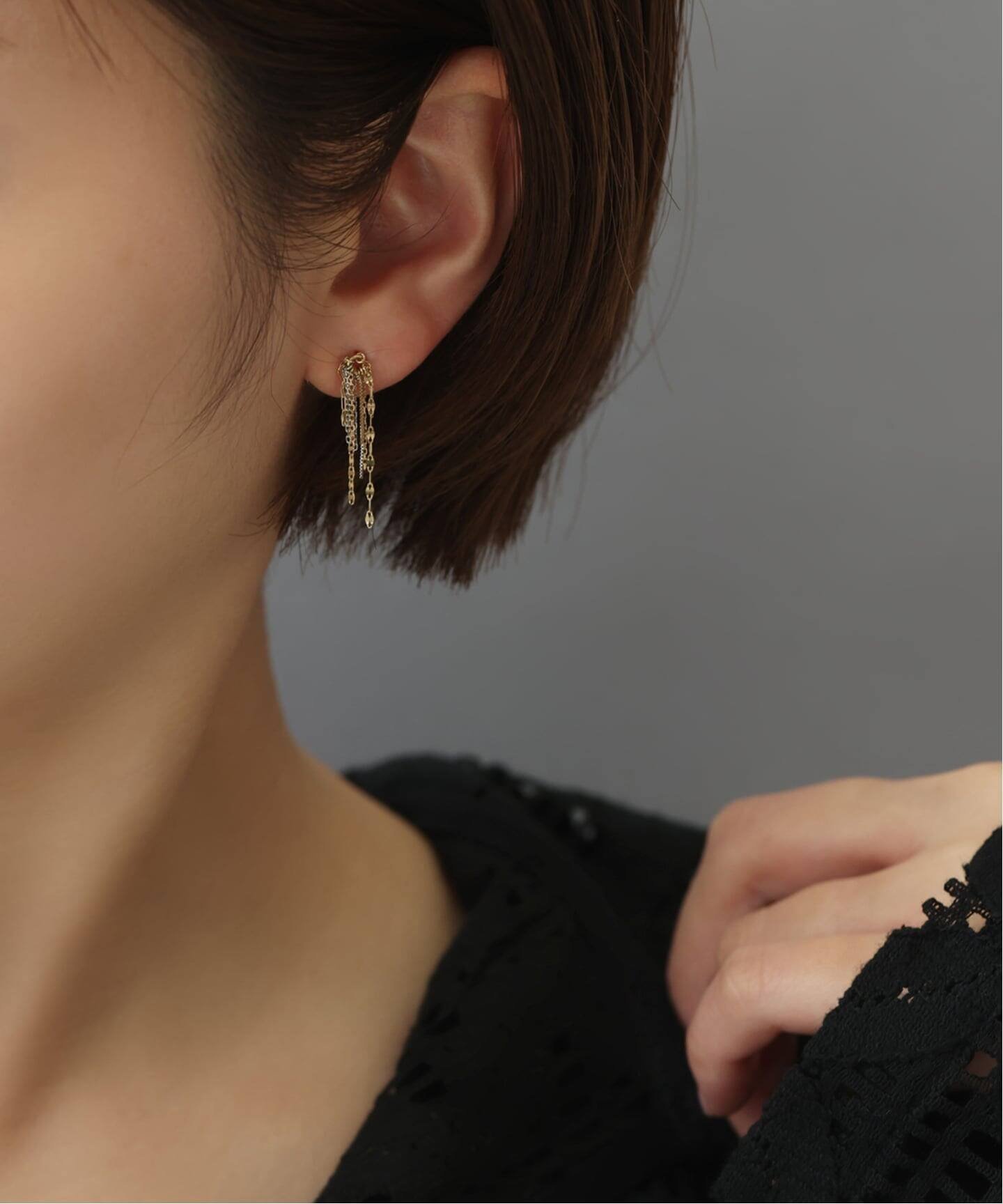 Spick & Span｜フリンジミックスチェーンピアス K10(両耳) | Rakuten