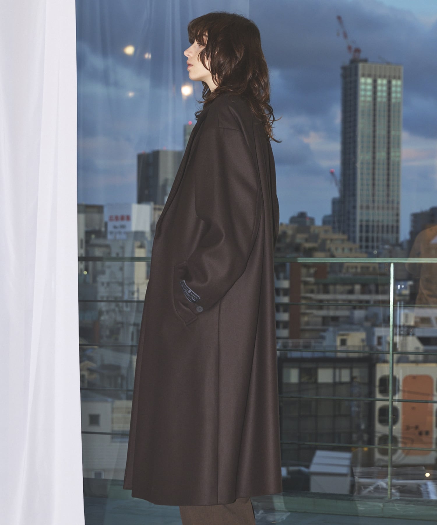 MAISON SPECIAL｜Super140s Prime-Over Melton Chesterfield Coat