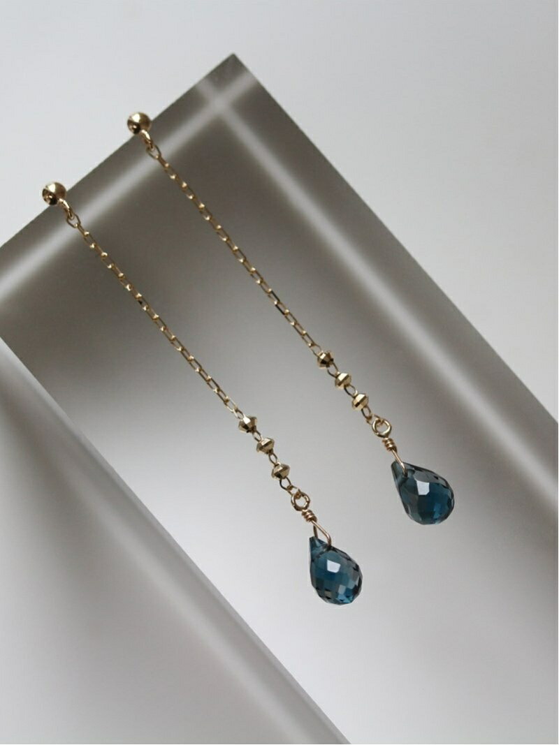 cui-cui｜ロンドンブルートパーズ ピアス | K10YG | Rakuten Fashion