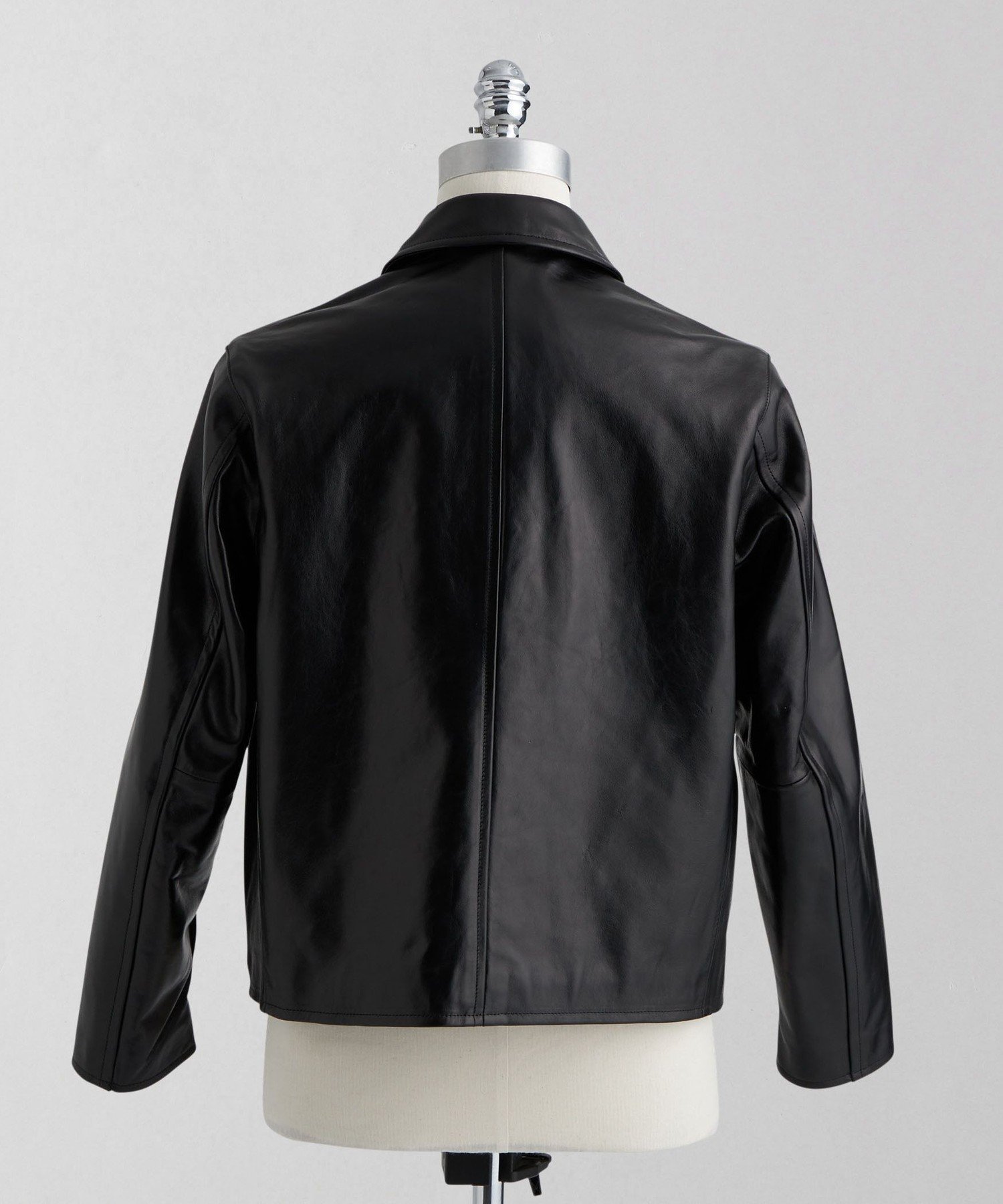 UNITED ARROWS】 ラムレザー スタンドカラーダブルジップブルゾン