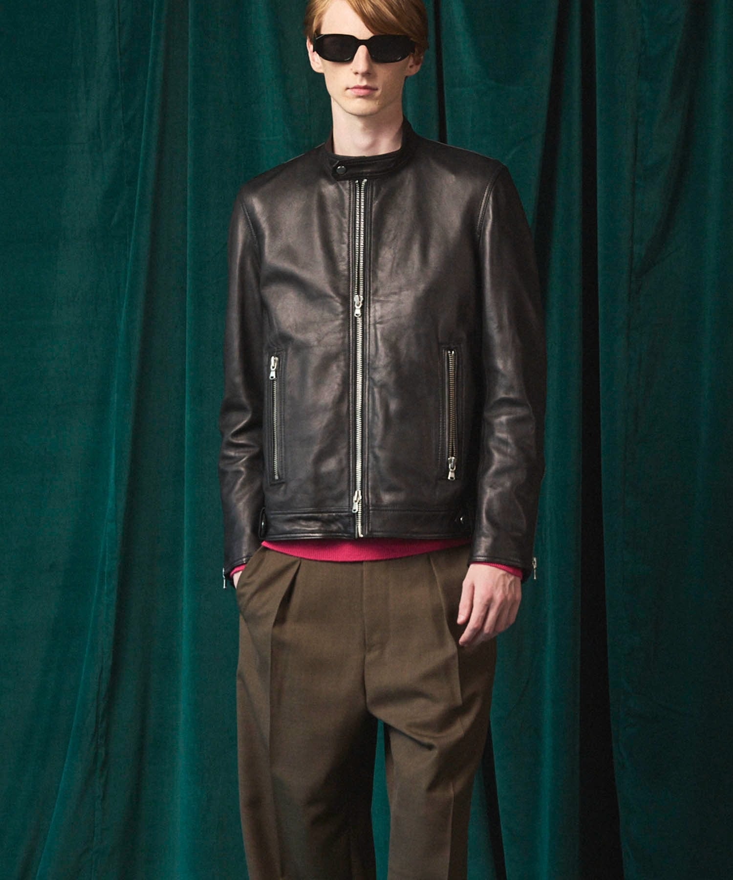 MAISON SPECIAL｜Dress-Fit Sheep Leather Single Rider Jacket