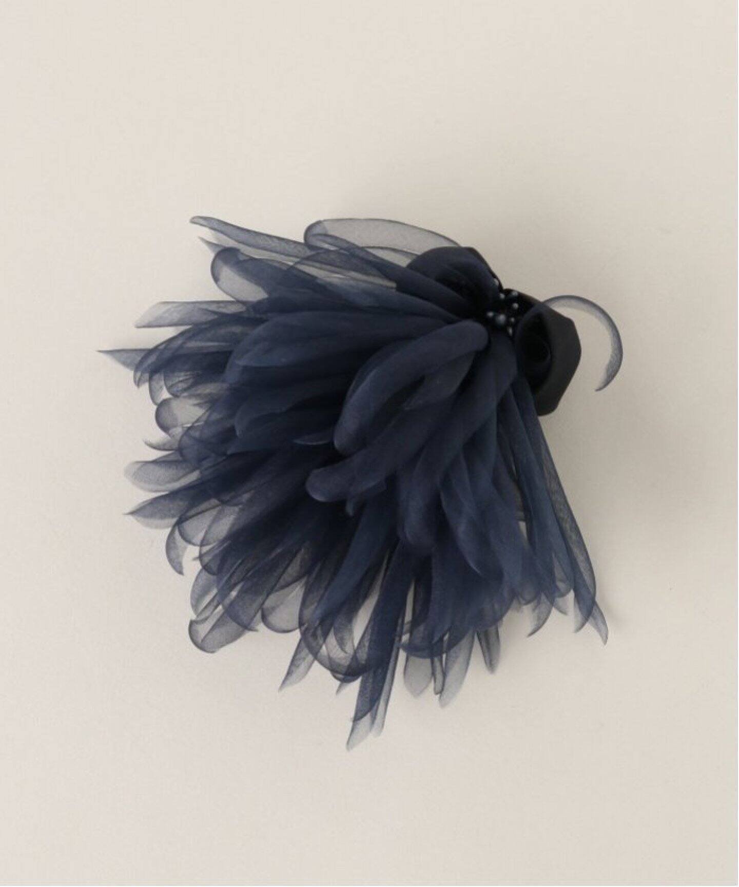 VERMEIL par iena シルクオーガンジーコサージュ グレーA