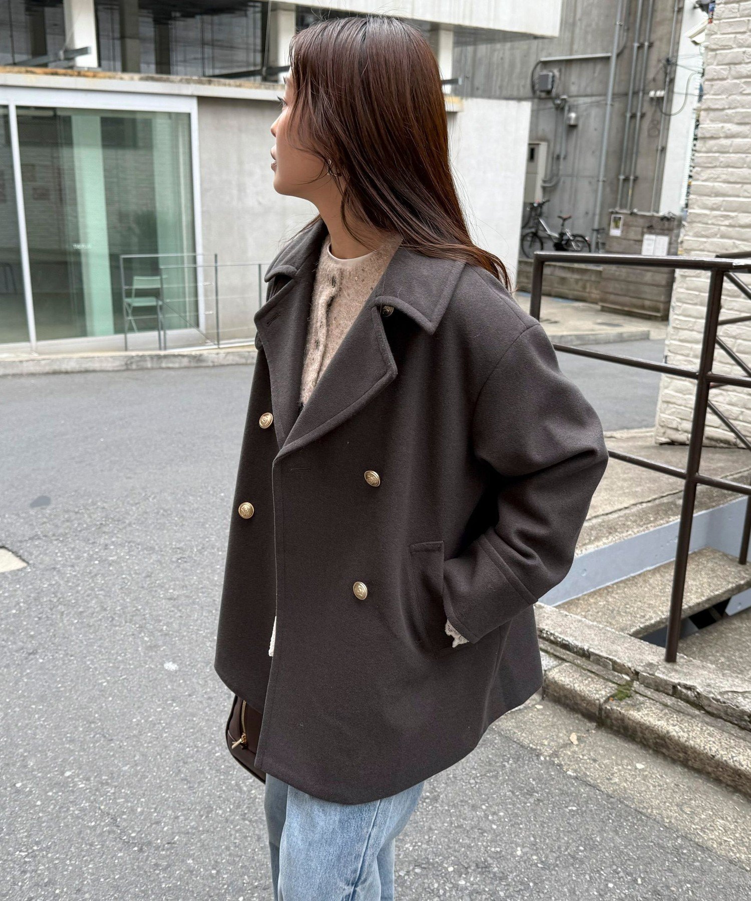 FREDY & GLOSTER｜【リバイバル/新色追加】ウール混ミドル丈Pコート