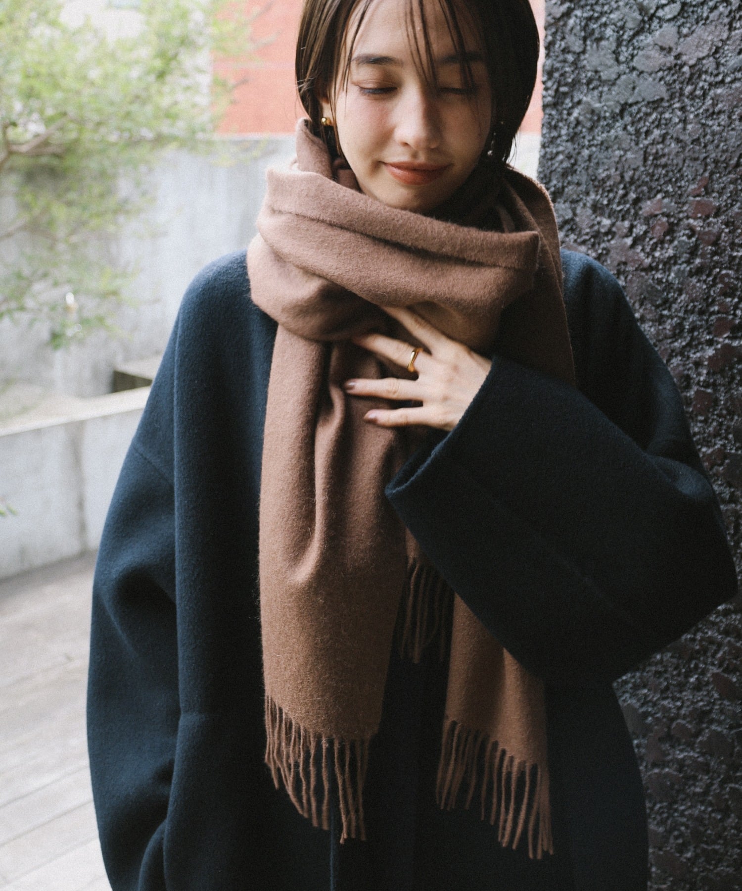 andme｜カシミヤ 大判ストール evernavy エバーネイビー | Rakuten