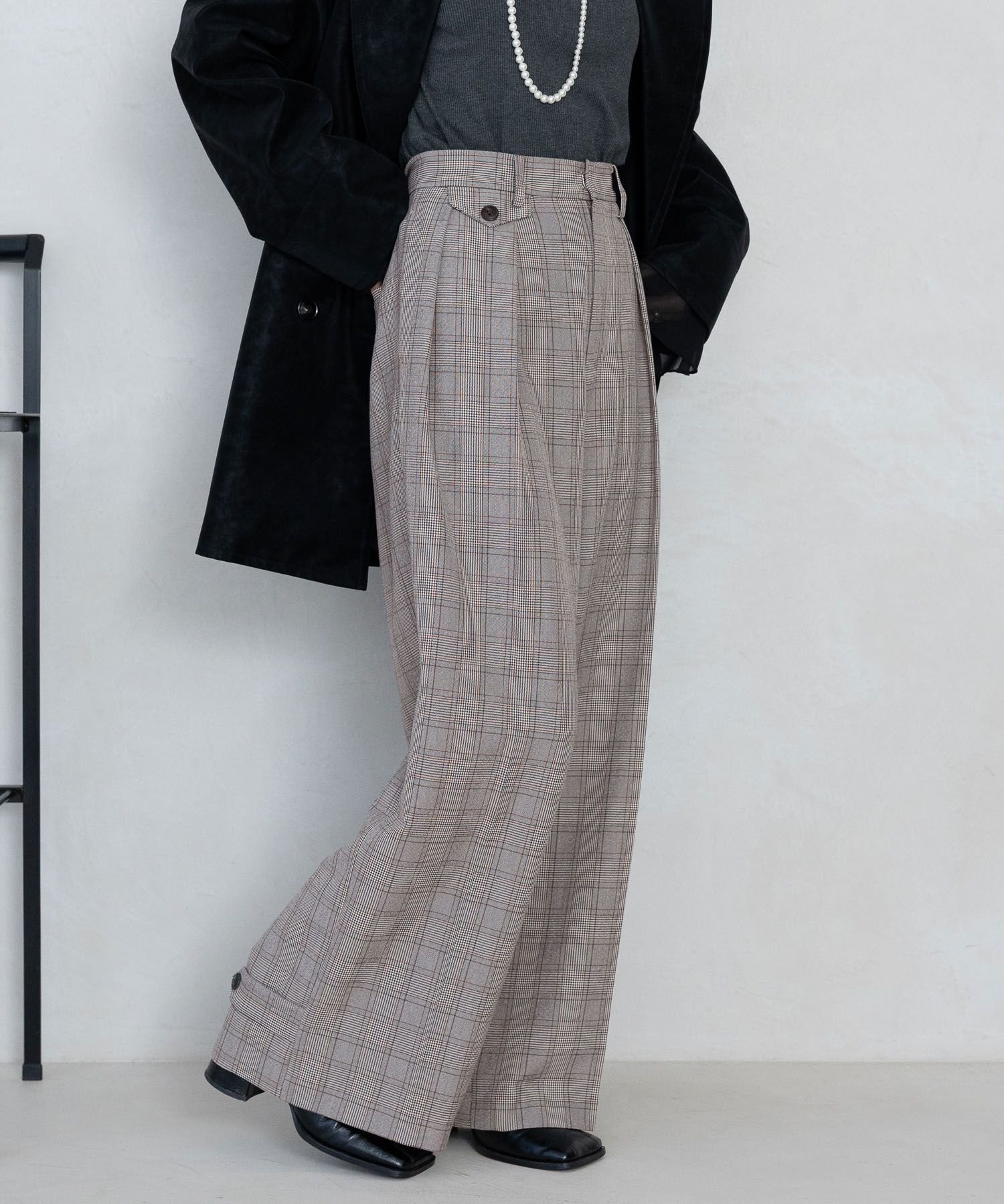 RAGEBLUE｜裾デザイン2タックワイドスラックス | Rakuten Fashion(楽天