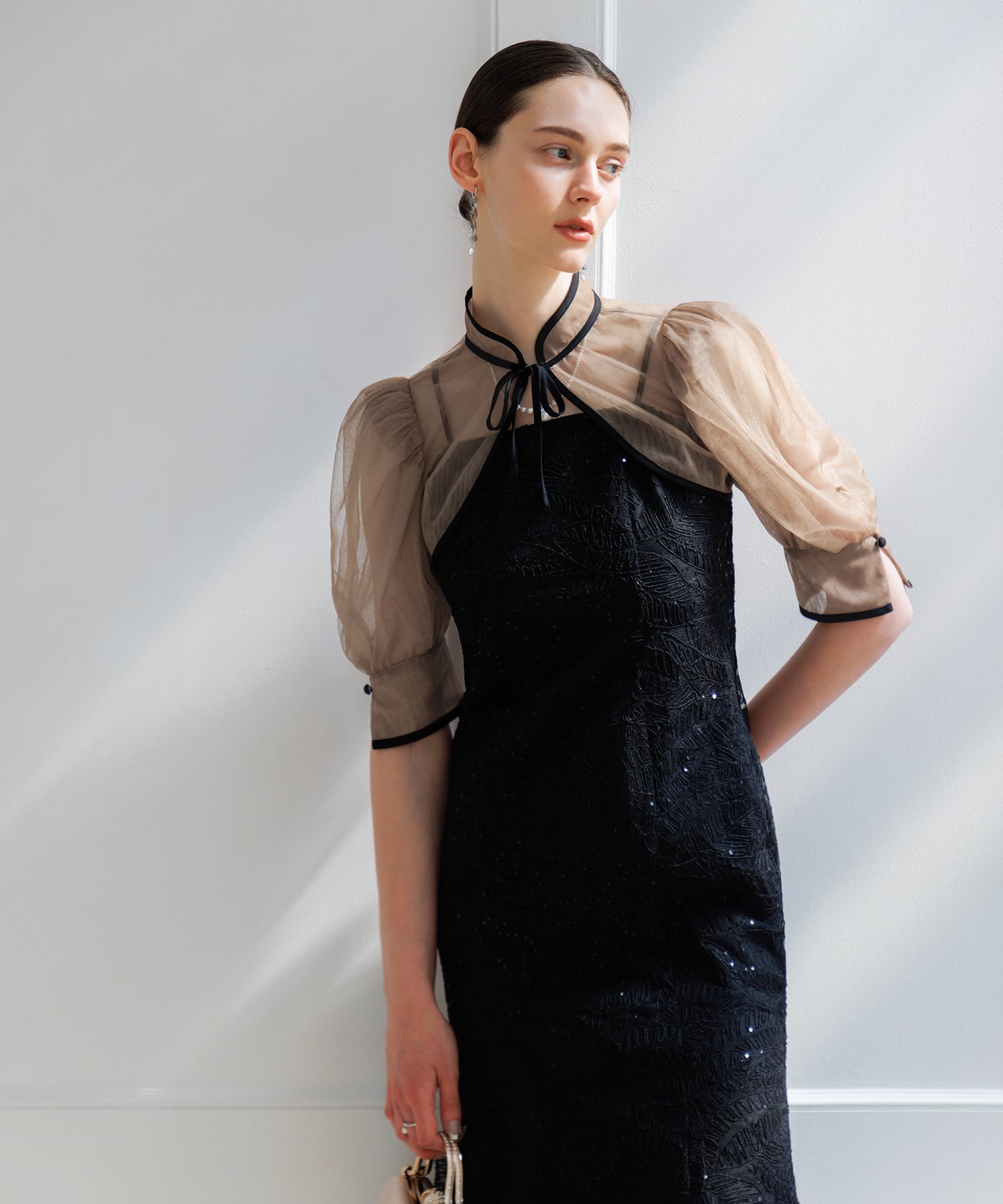 Leja｜LEJA/スパンコール刺繍マーメイドボレロ付きワンピースドレス