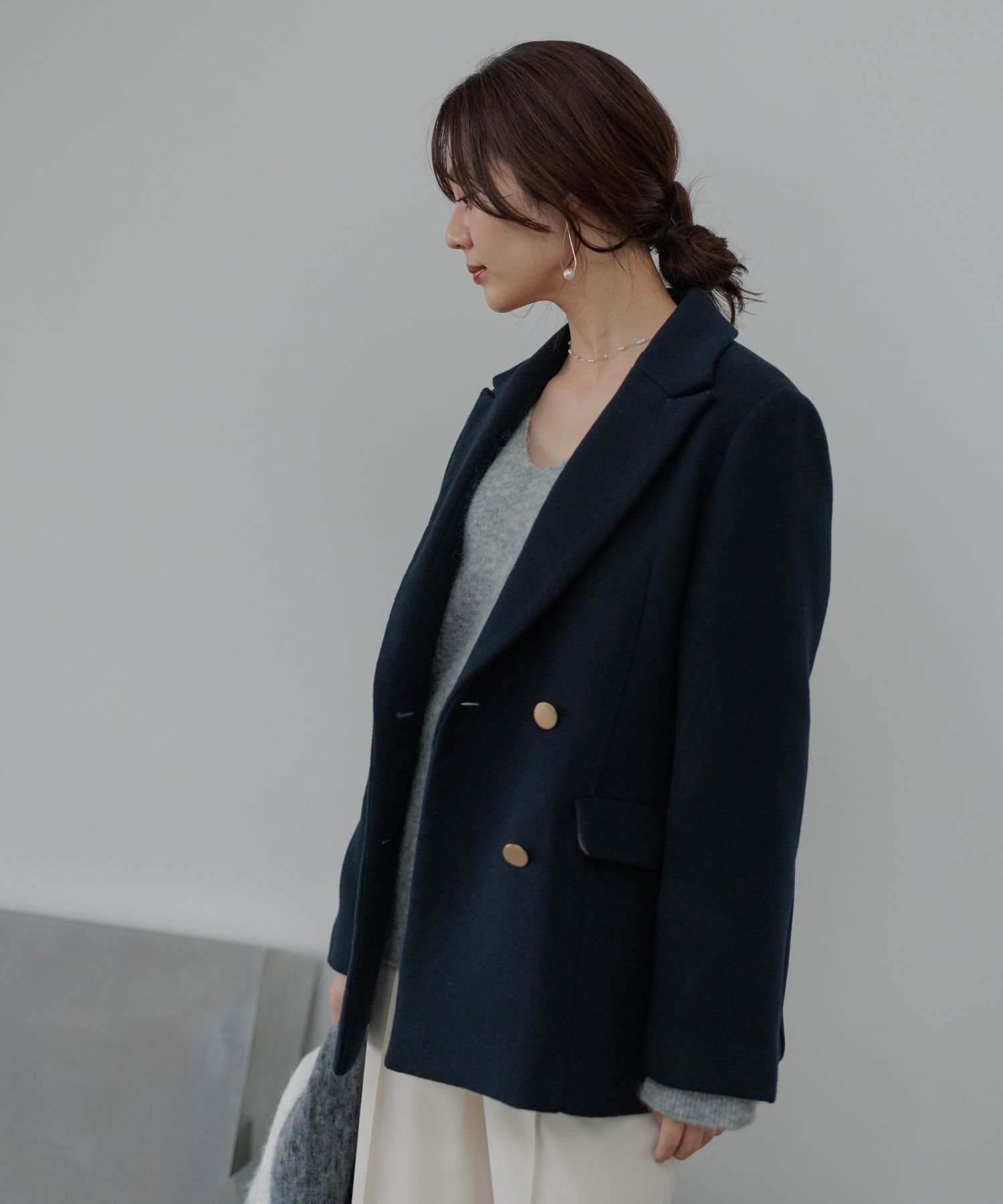 Andemiu｜キンボタンメルトンダブルジャケット | Rakuten Fashion(楽天