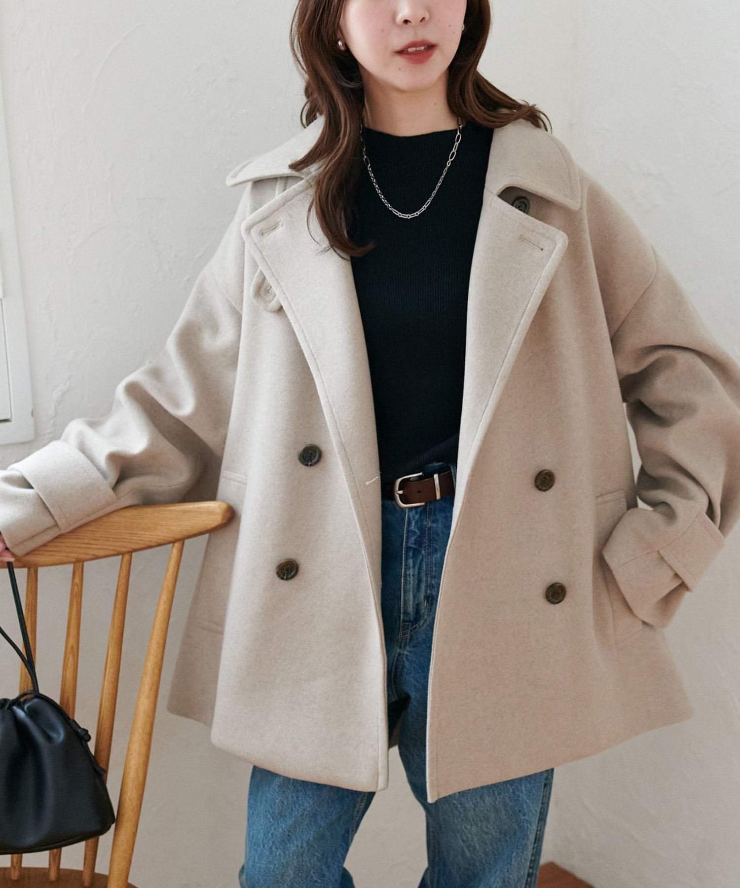 Discoat｜【軽量&暖かい/着こなし自在】中空糸スタンドミドルコート