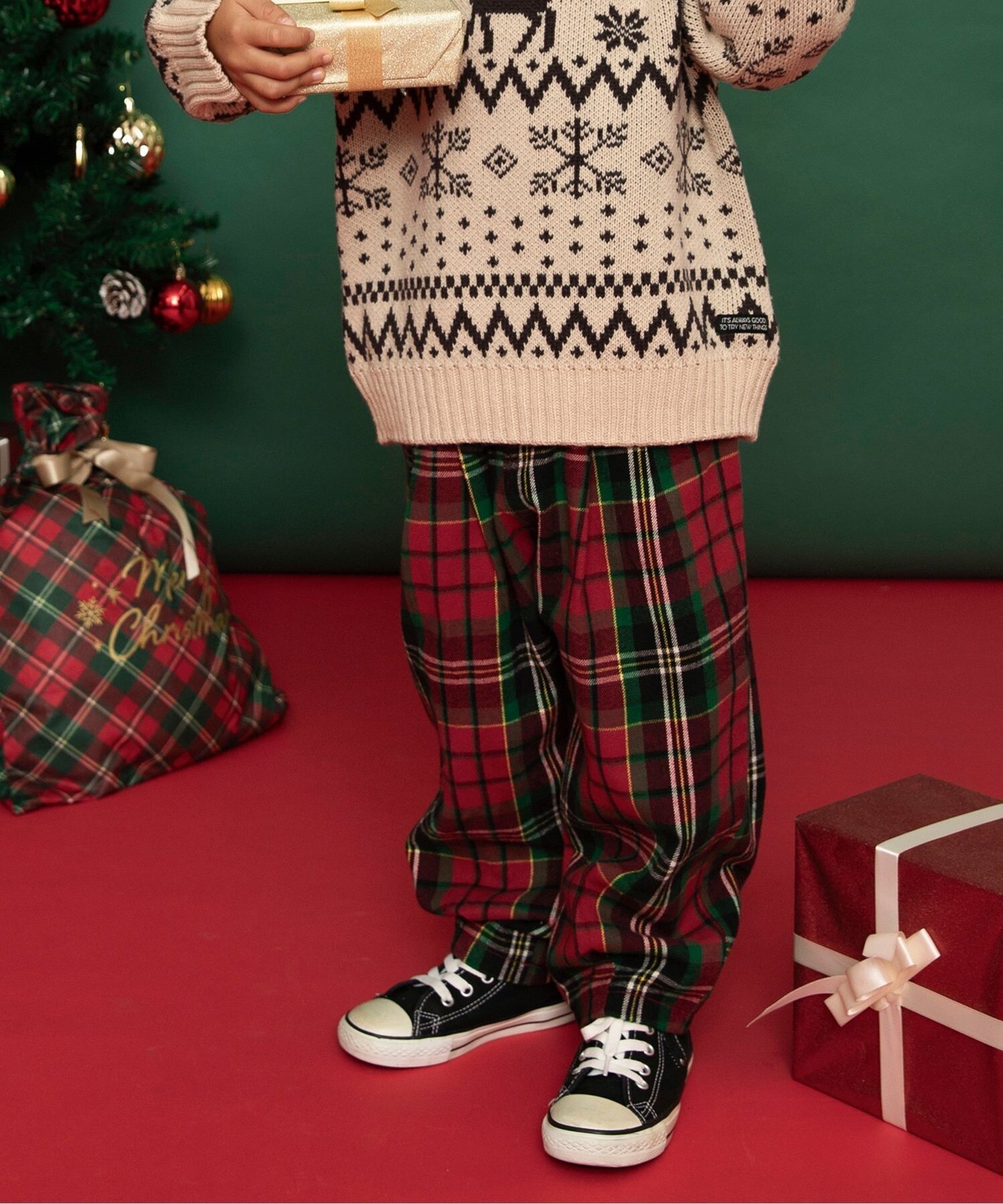 楽天市場】赤（柄チェック）（パンツ｜キッズファッション）：キッズ