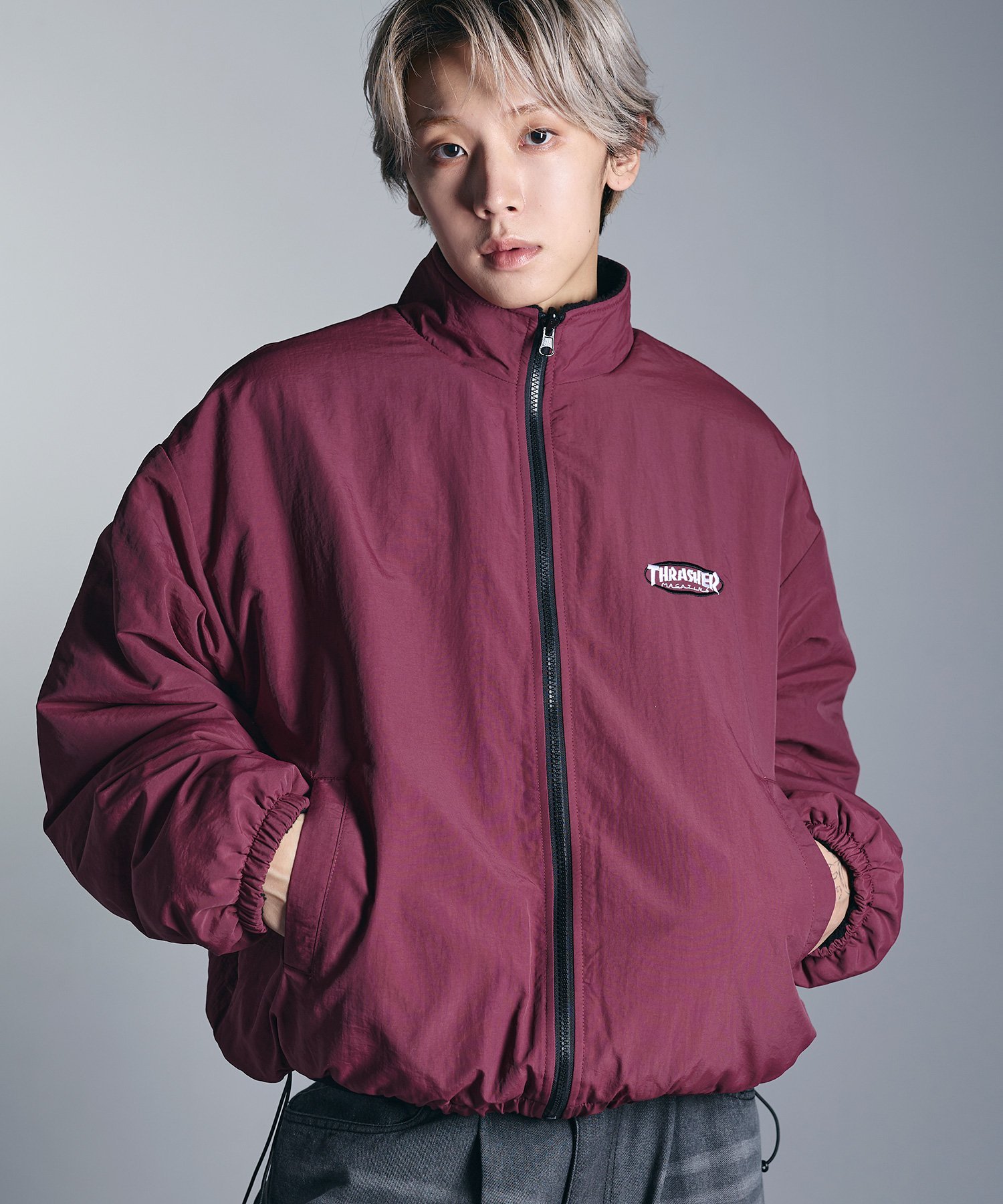 THE CASUAL｜THRASHER×MSG 別注 ボアナイロン2wayリバーシブルブルゾン