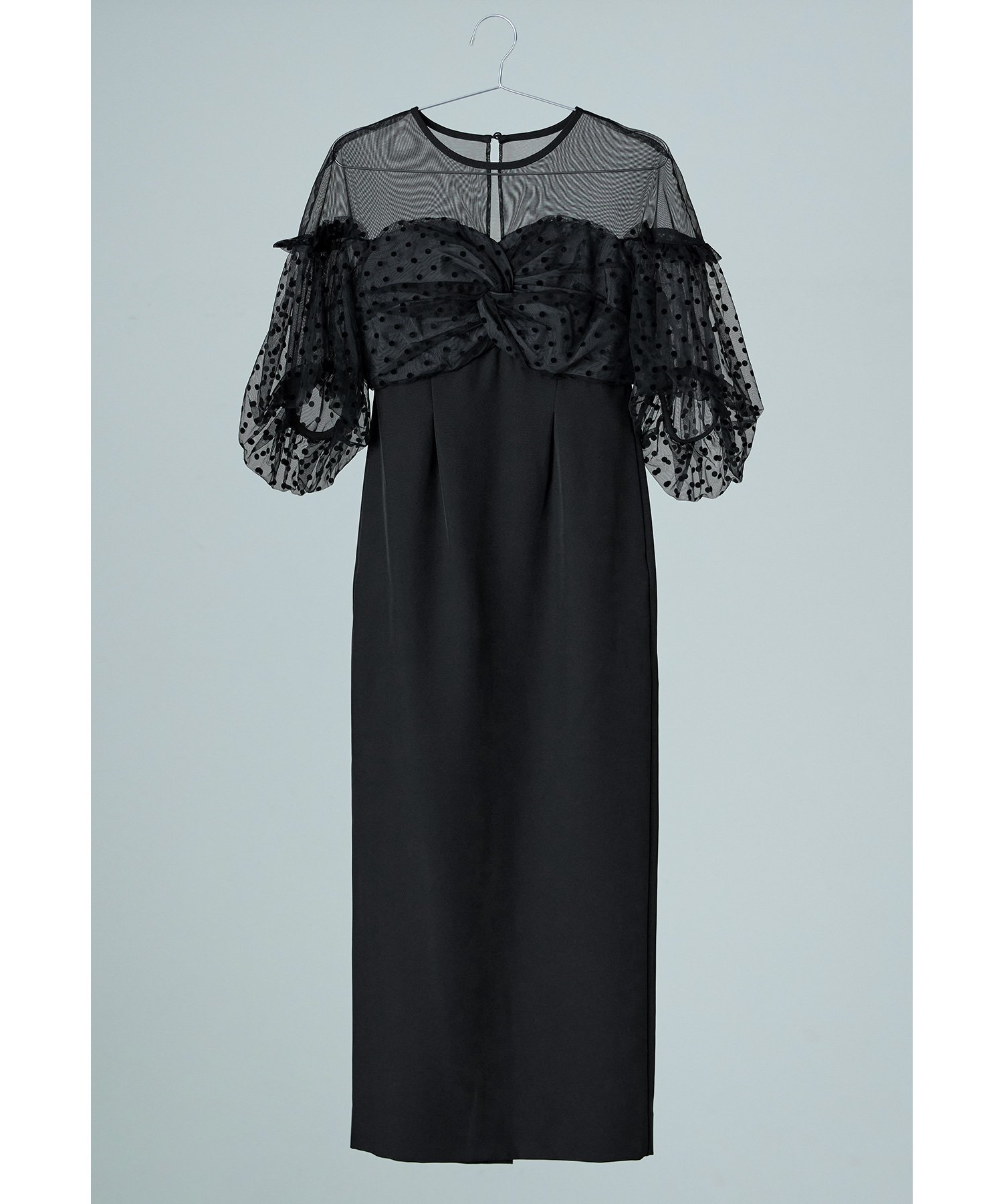 bflat｜フロッキードットワンピース パーティードレス オケージョン