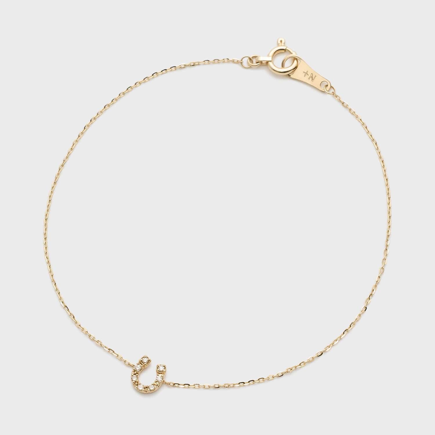 ete｜K18YG ホースシュー ダイヤモンド ブレスレット | Rakuten