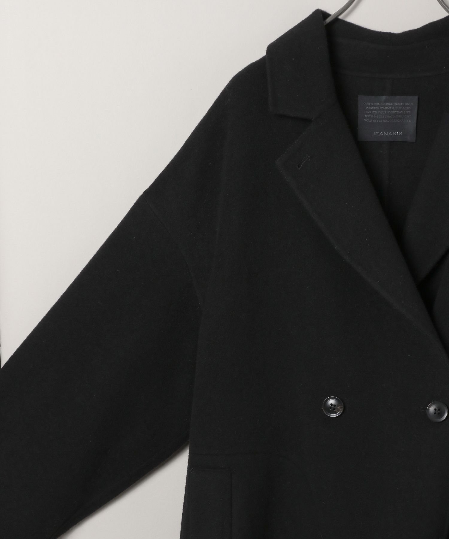 JEANASIS｜Wチェスターウールリバーロングコート | Rakuten Fashion