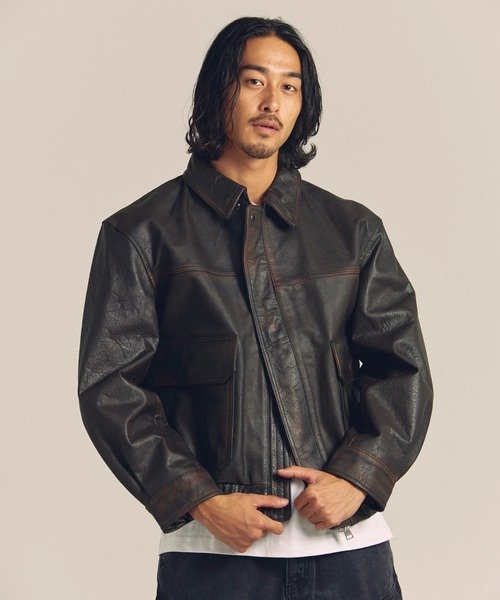JACKROSE｜【SKOOKUM×JACKROSE】BUFFALO LEATHER A-2 JACKET(MENS