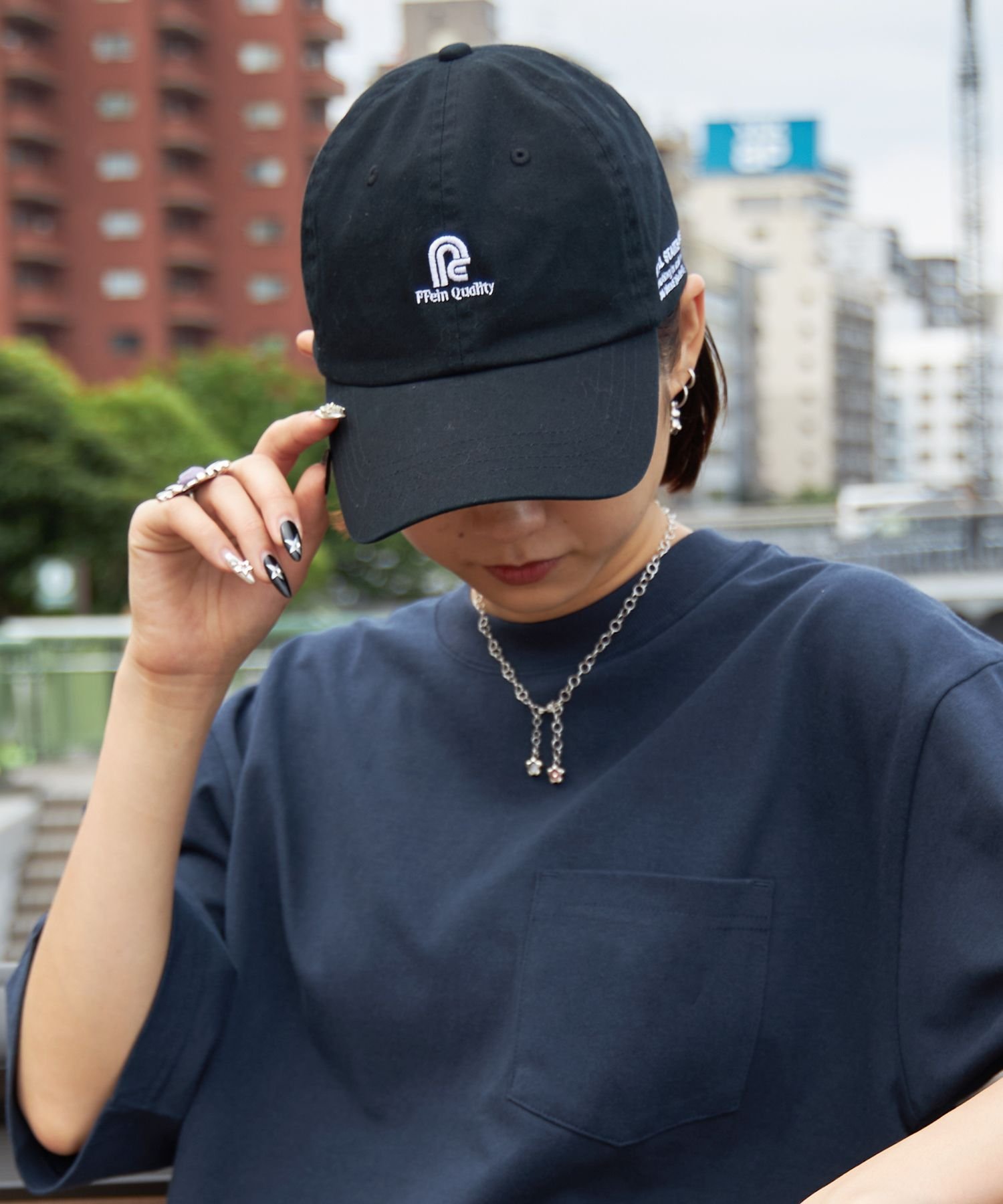 NAVAL｜【FFEIN(フェイン)】センターミニロゴ刺繍キャップ / 刺繍 深め