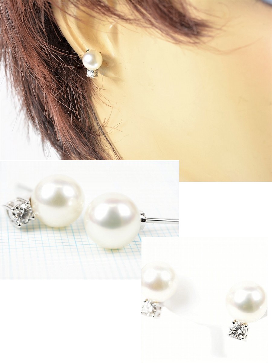 楽天市場】ミキモト K18 ダイヤ パール ピアス【美品】 : サクラ