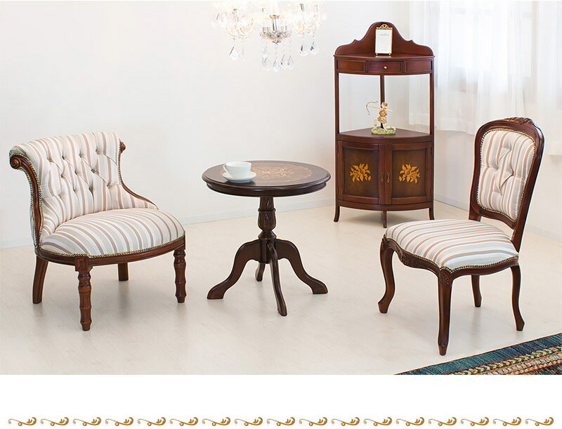 楽天市場】ラウンドテーブル 直径60cm 円形テーブル ロココ調