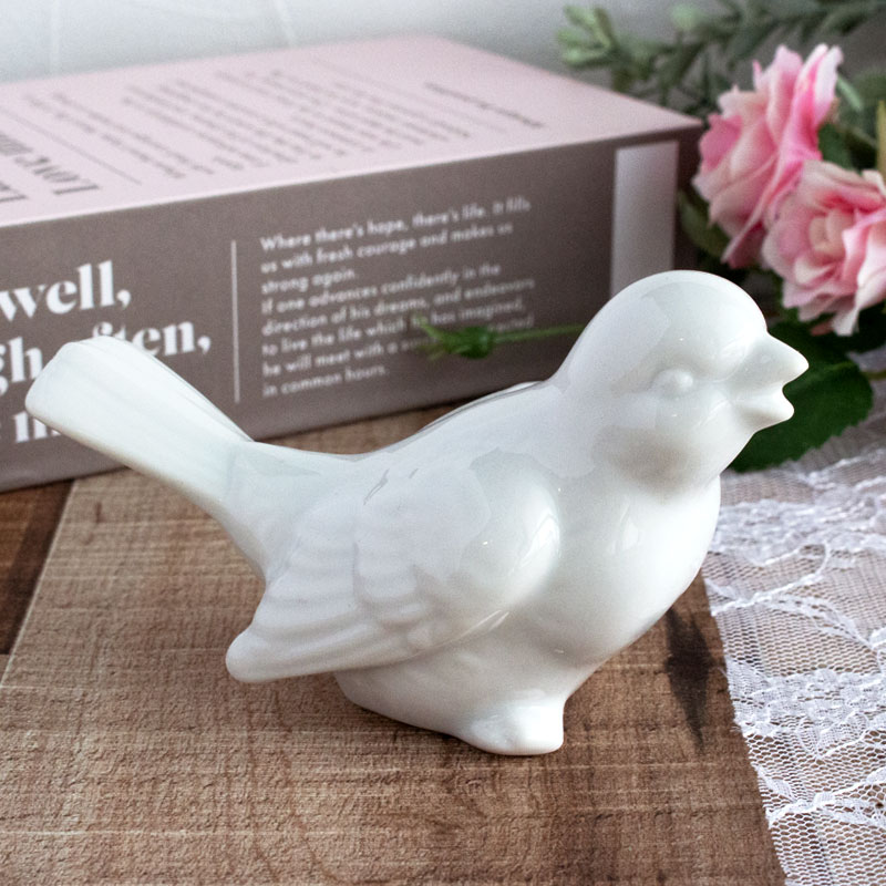 楽天市場】【アウトレット】しろいことり / 鳥のオブジェ（さえずり