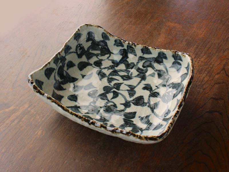 角鉢 タコ尽くし 江戸期 完品 角鉢 タコ尽くし 江戸期 完品