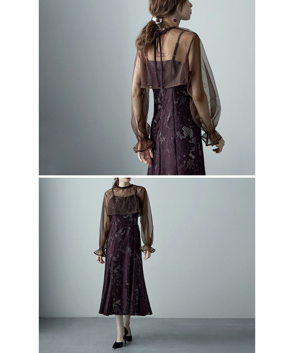 楽天市場】3wayシフォンボレロ&レースキャミドレス ワンピース ワンピ