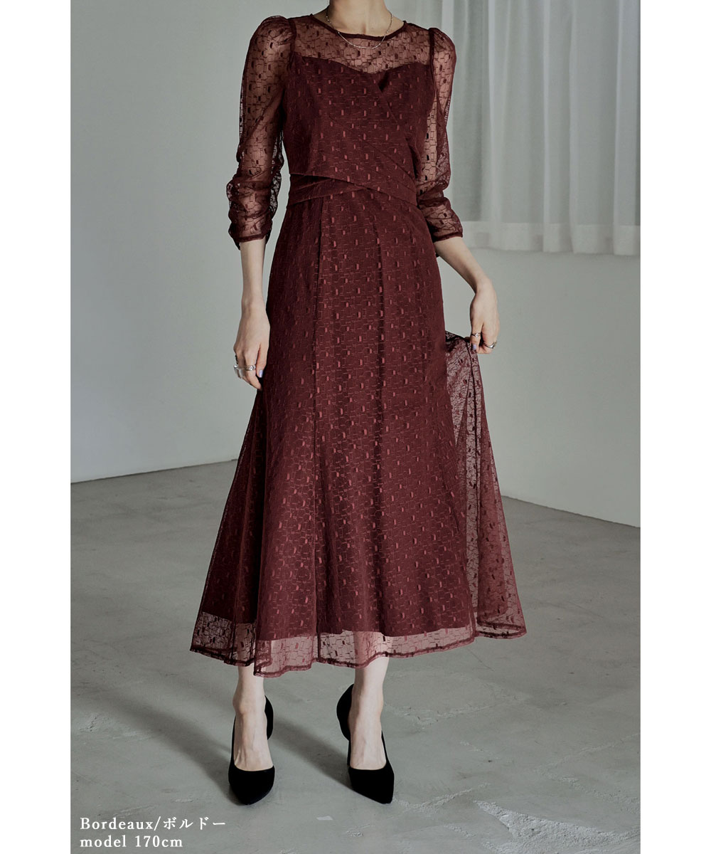 楽天市場】カシュクールデザインフレアドレス ワンピース ワンピ