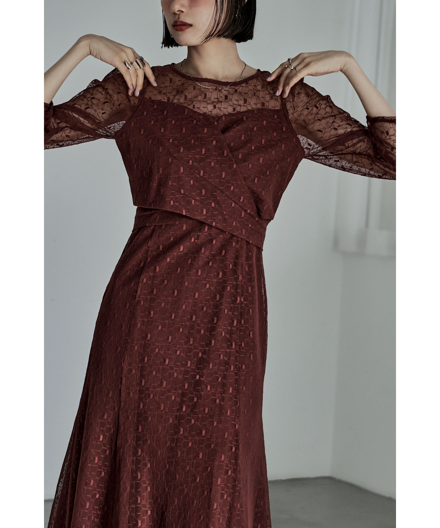 楽天市場】カシュクールデザインフレアドレス ワンピース ワンピ