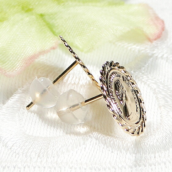 楽天市場】K18YG エリザベス二世 コイン型 ピアス18金 K18 18K