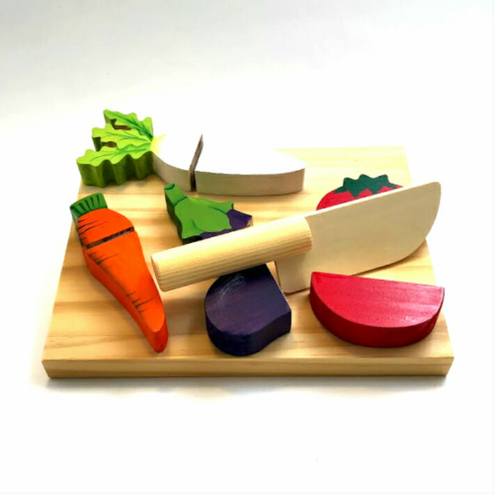 楽天市場】送料無料 木のおもちゃ おままごと 野菜サクサク 食材 0歳 1