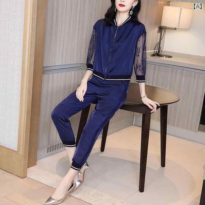 レディース スーツ パンツスーツ ブラウス 長袖 夏 オフィス ビジネス