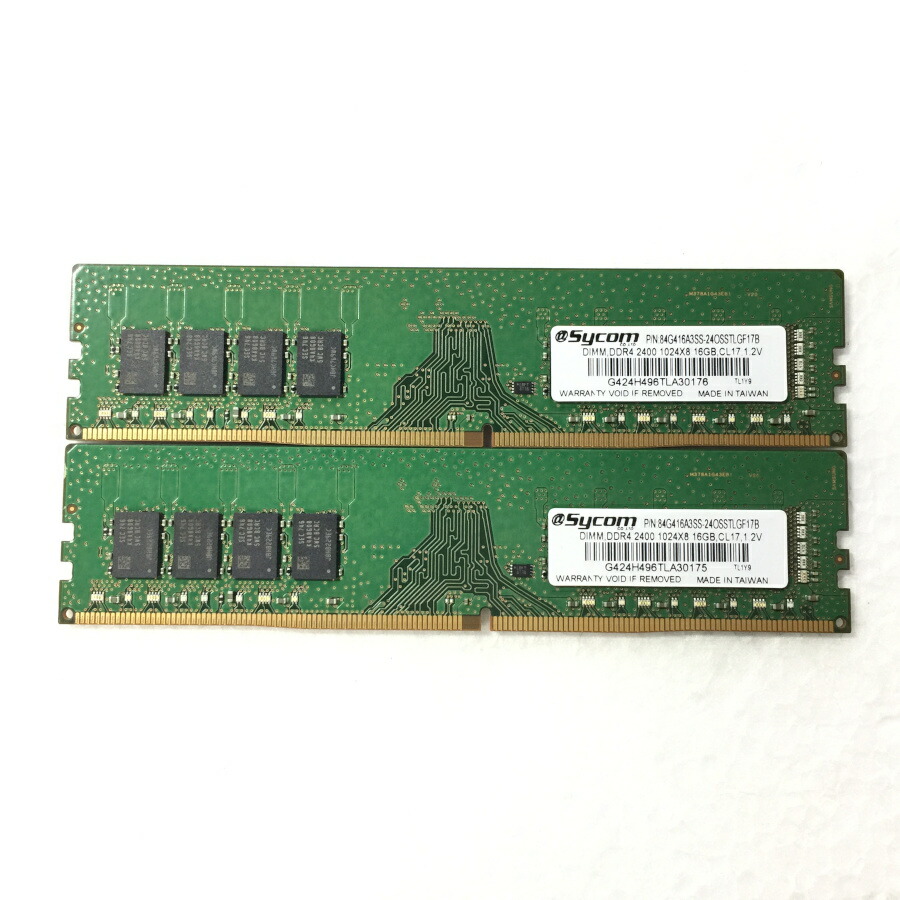 デスクトップ用メモリ DDR4 2400MHz Sycom 8GB4枚 【サイコム】 Sycom