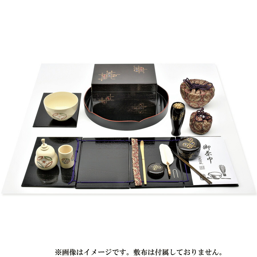楽天市場】茶道具 茶箱（ちゃばこ）セット 茶箱セット一式 溜掻合 七宝