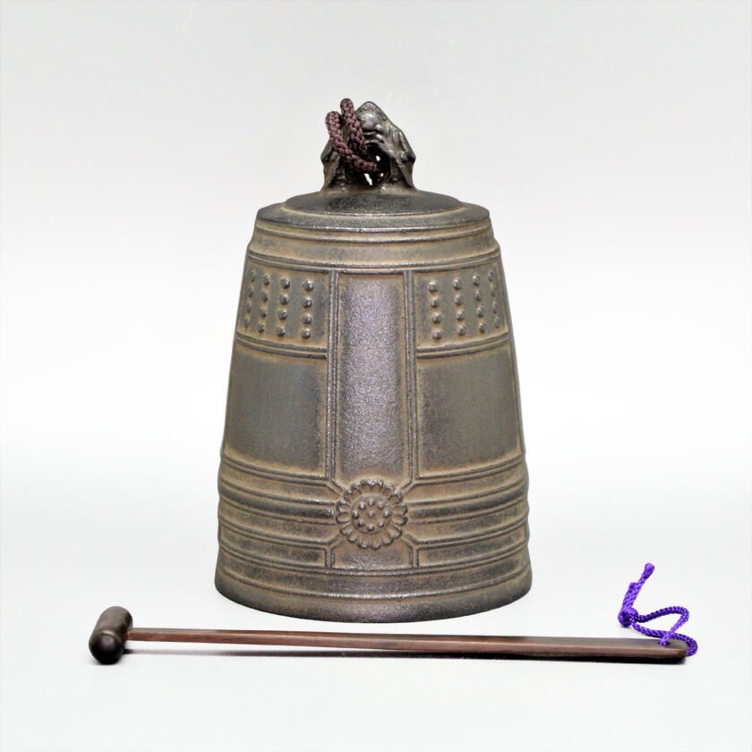 時代物 明治大正期頃？ 大変古い銅鑼 度鑼 古銅 鍛金作り 桴付き 茶道