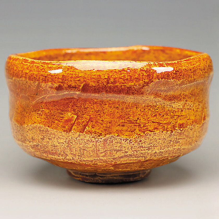 茶道具】吉村楽入作 飴釉茶入 楽天市場】【吉村楽入 / 茶道具 抹茶茶碗