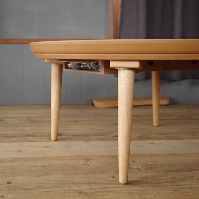 楽天市場】miuこたつ 円形 テーブル 90ナラ|ウォールナット|北欧|和風