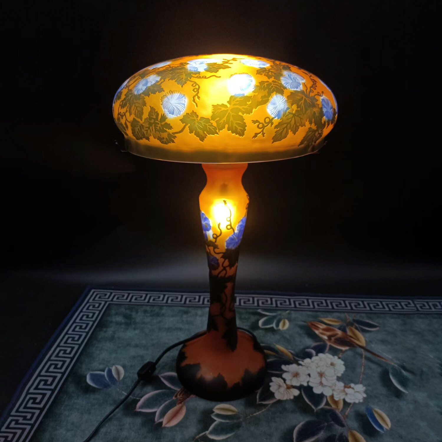 楽天市場】エミール ガレ ランプ 本物（デスクライト・テーブルランプ