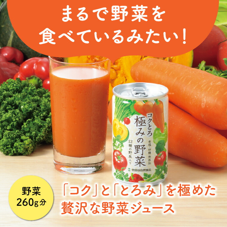 世田谷自然食品］ コクとろ極みの野菜 125ml×30本入り ×2ケース（60本）