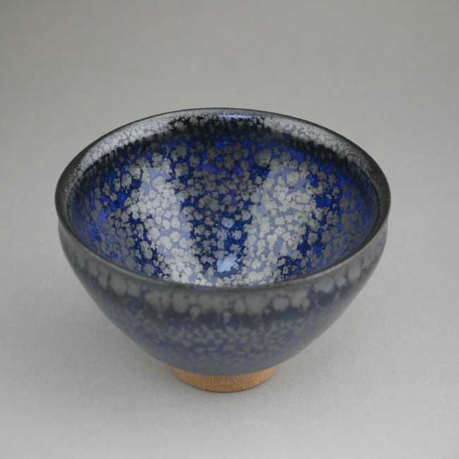 陶芸家鎌田幸二銀漿天目堆線酒盃酒器ぐい呑猪口共箱師清水卯一