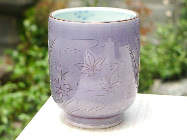 楽天市場】京焼 清水焼 むらさき野湯飲み 昇峰 大 : 京焼清水焼専門店