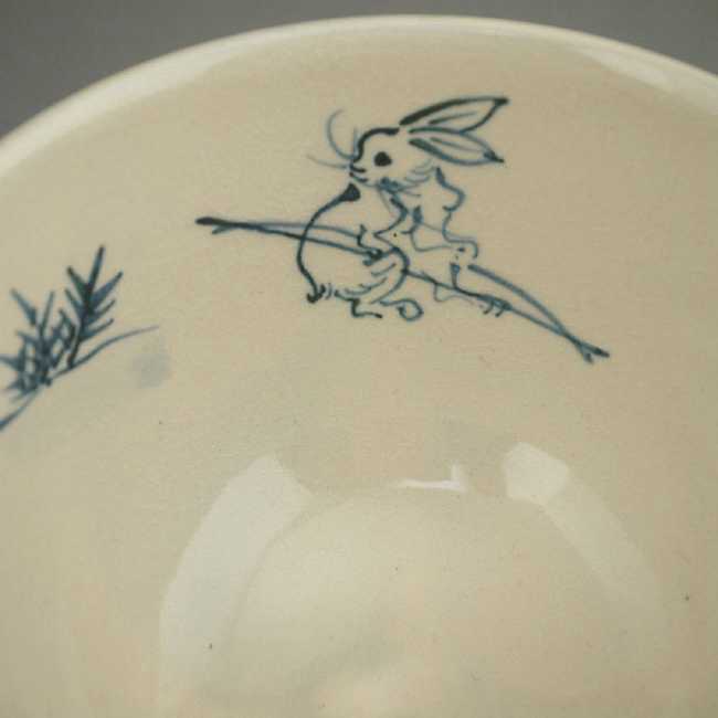 楽天市場】京焼 清水焼 粉引鳥獣戯画抹茶茶碗 陶仙NT : 京焼清水焼専門